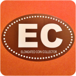 EC Elongated Coin Collector Euro Style Oval Auto Car Window Bumper Sticker Decal