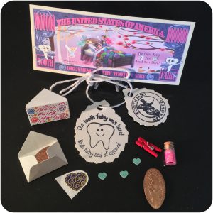 Deluxe Tooth Fairy Kit: Elongated Coins, Novelty Bill, Fairy Dust, Tiny Envelope