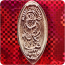 Santa Claus, Merry Christmas - Happy New Year Copper Coin Re-rolled from Old Die